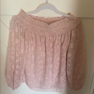 Pink Off-Shoulder Blouse